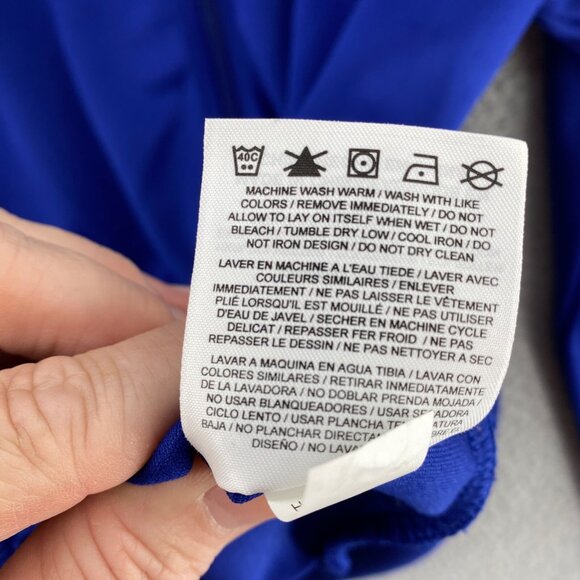 Nike Jacket Womens Medium Blue Athletic Dept Track Mock Neck Full Zip Up Active* - Picture 9 of 12